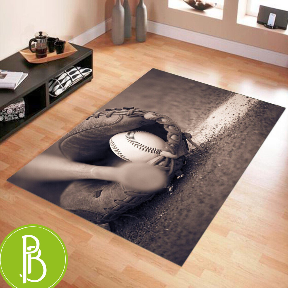 Baseball Bliss Custom Patterned Rug With Gloves Modern Decor For Him - Print My Rugs.jpg