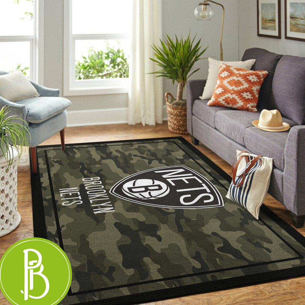 Brooklyn Nets Camouflage Nba Living Room Carpet Rug Unique Nba Themed Decor - Print My Rugs.jpg