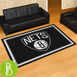 brooklyn nets nba plush rug comfortable and stylish for nba fans
