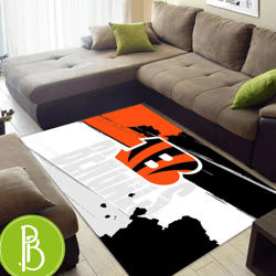browns nation's pride soft area rugs for living room with anti skid floor mats