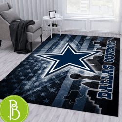 Dallas Cowboys Nfl Rug For Living Room Us Gift Decor