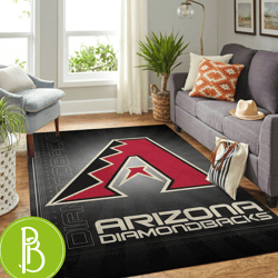 Decorate With Team Pride Arizona Diamondbacks Mlb Team Logo Rectangle Area Rug A Thoughtful Gift