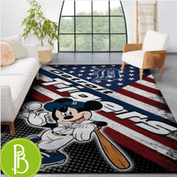 Disney Meets Mlb Detroit Tigers Mickey Style Rug For A Fun And Unique Home Accent