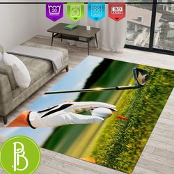 Elegant Golf Pattern Sports Rug A Stylish Modern Addition For Bedrooms And Athletic Homes