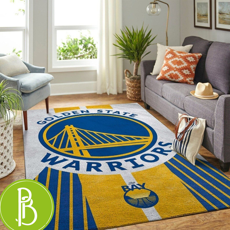 Golden State Warriors Team Logo Style Nice Gift Nba Rug Home Decor Show Your Team Spirit In Style - Print My Rugs.jpg