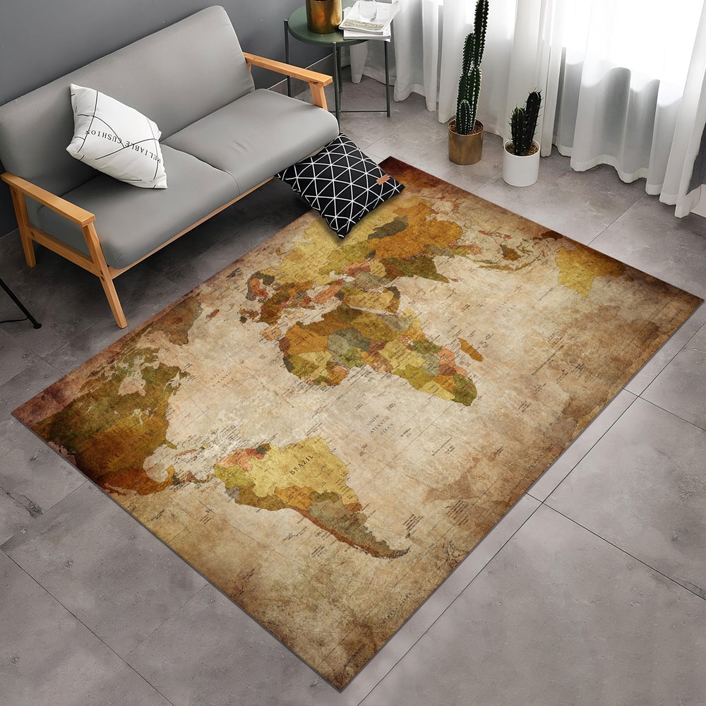 Earth Map, Map Rug, Earth Map Rug, Map Decor, Rugs for Living Room, Young Room Rug, Boys Room Rug, Custom Rug, Personalized Gift, Area Rug.jpg
