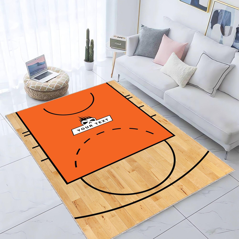 Basketball Court Rug, Game Children Play Time, Nursery Room, Floor Decor Carpet, Area Sport Rug, Gift Rug.jpg