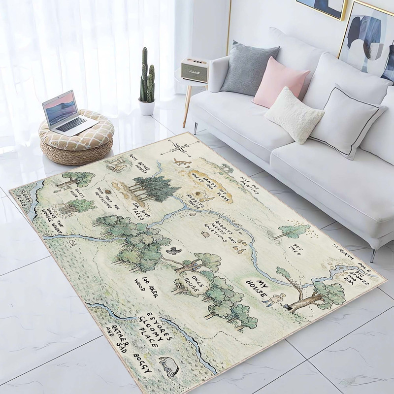 Kids Room Rug, Hundred Acre Rug, Playground Rug, Home Decor, Gift For Him Her, Gifts for Kids.jpg
