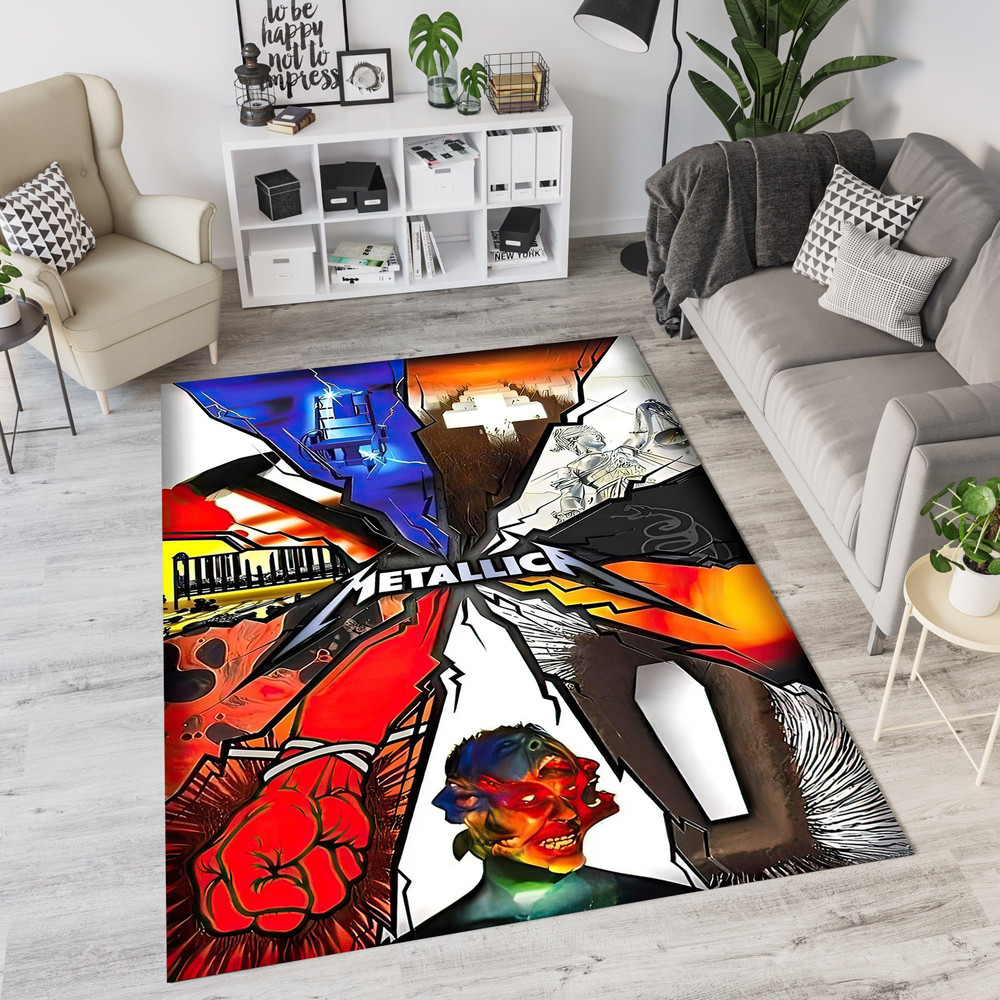 Metallica Rug, Rock Band Rug, Heavy Metal Rug, Rock Art Rug, Band Logo Rug, Music Fan Rug, Music Decor Rug, Album Cover Rug.jpg