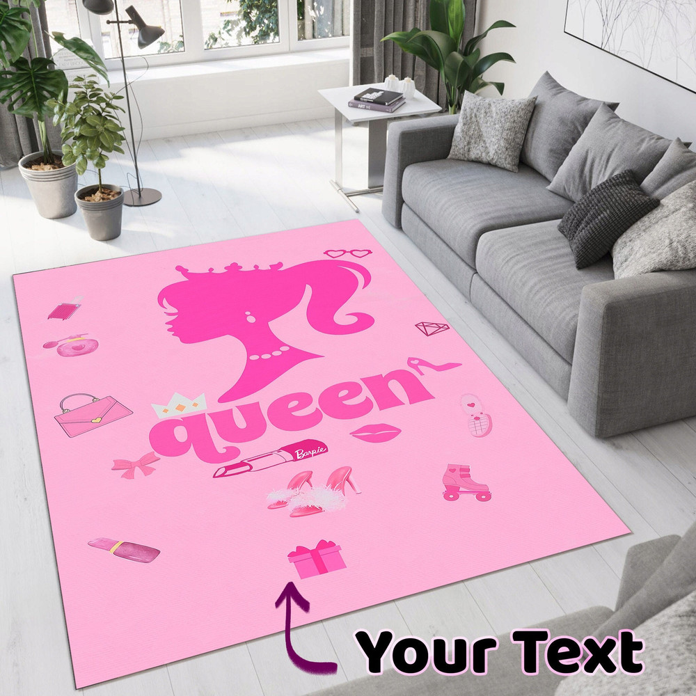 Dolly Font Rug , Custom Rug, Pink Room Rug, High Quality, Non-Slip, Personalized Gift, Gift For Her, Kids Room Decor.jpg