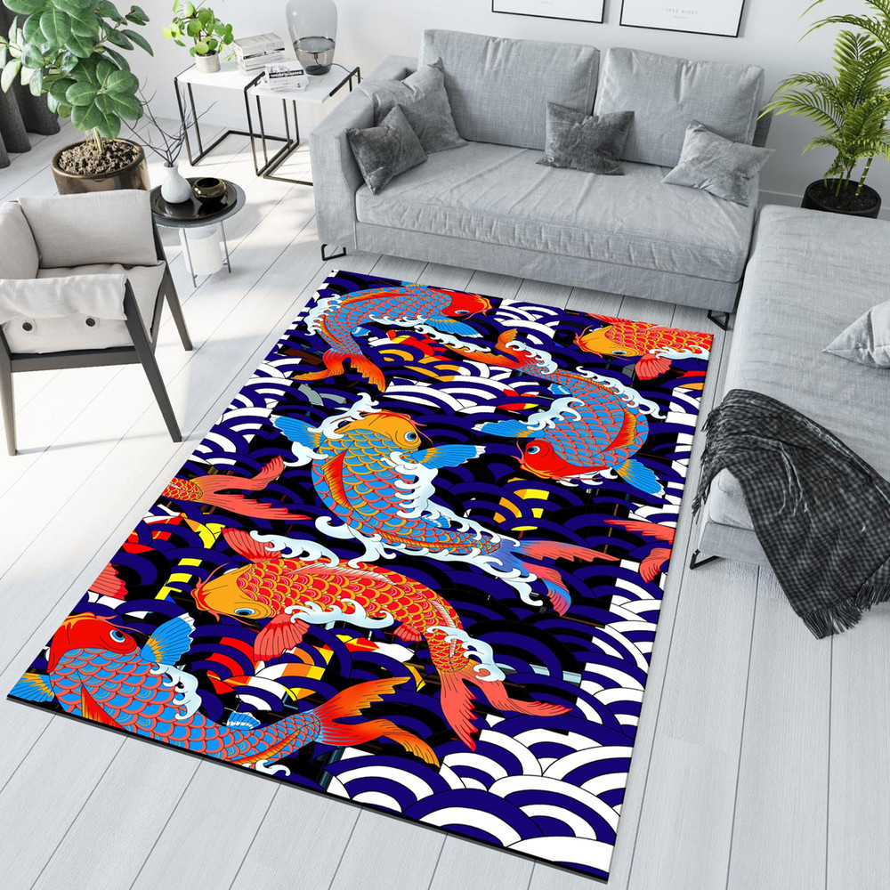 Fish Design Rug, Fish Rug, Popular Rug, Modern Rug, Salon Rug, Living Room Rug,Bedroom Rug,Non-Slip Rug,Washable Rug,Minimalist Rug.jpg