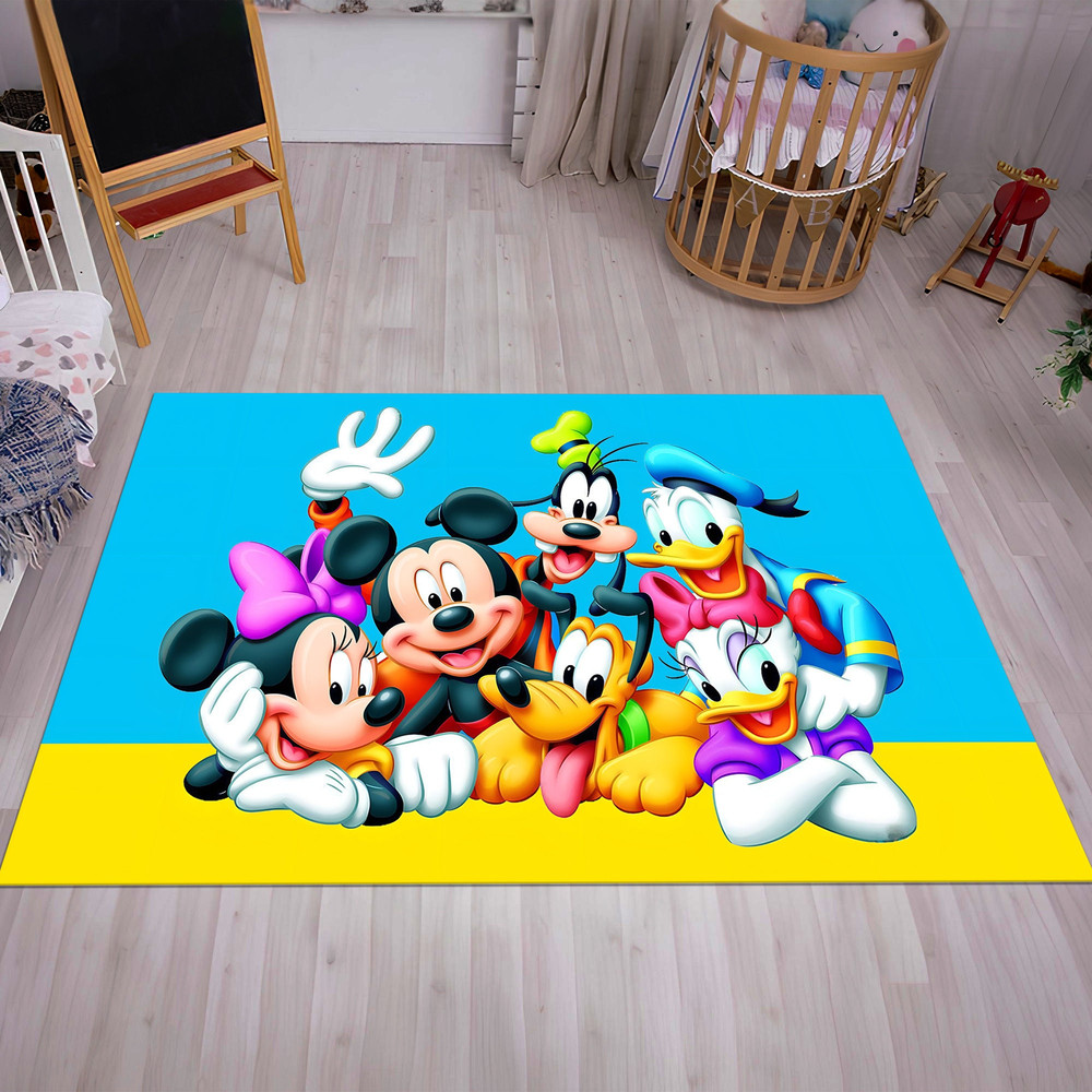 Minnie Rug, Mickey Rug, Cute Characters Rug, Mouse Rug, Cartoon Rug,Gift for Daughter,Colorful Rug,Kids Room Rug,Nursery Decor,Girl Room Rug.jpg