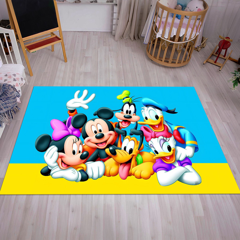 Minnie Rug, Mickey Rug, Cute Characters Rug, Mouse Rug, Cartoon Rug,Gift for Daughter,Colorful Rug,Kids Room Rug,Nursery Decor,Girl Room Rug.jpg