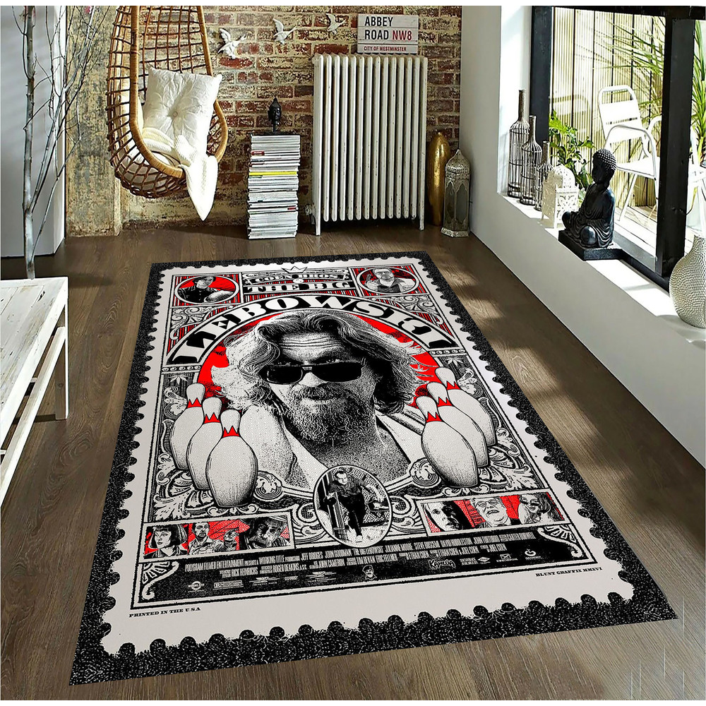 Dude Rug,Lebowski Rug,Big Man Rug,Theatre Rug,Movie Theme Rug, Fan Rug,Gift for Him, Area Rug, Living Room Rug, The Big Lebowski Rug.jpg