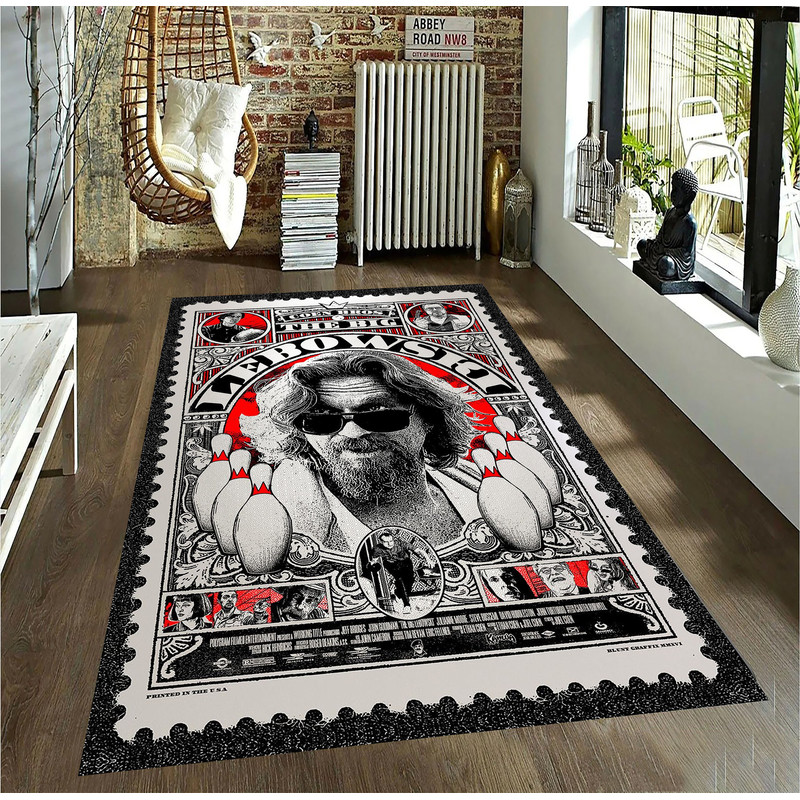 Dude Rug,Lebowski Rug,Big Man Rug,Theatre Rug,Movie Theme Rug, Fan Rug,Gift for Him, Area Rug, Living Room Rug, The Big Lebowski Rug.jpg