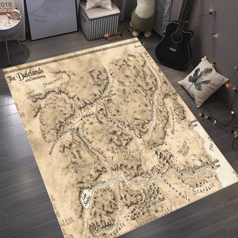 Middle Earth Map Rug,Vintage Earth Map rug,Fantasy World Map,Popular Movie Rug,Fantastic Rug,Map Rug,Antique Map Rug,Mythological Map Rug.jpg