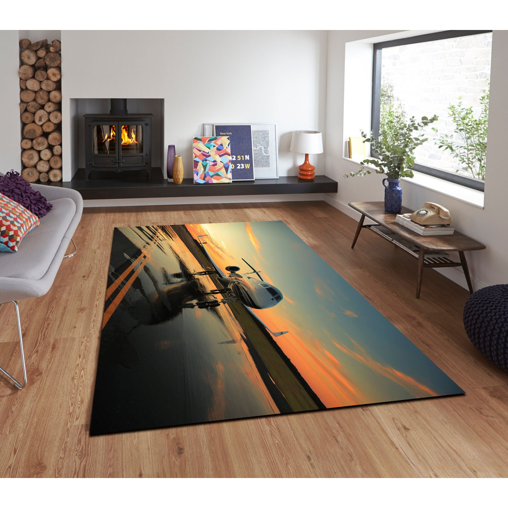 Business Jet Cool Rug for Living or Bedroom, Gift for Pilot or Hostess Rug, Aviation Rug for Home Decor, Aircraft Rug for Aviation Lover.jpg