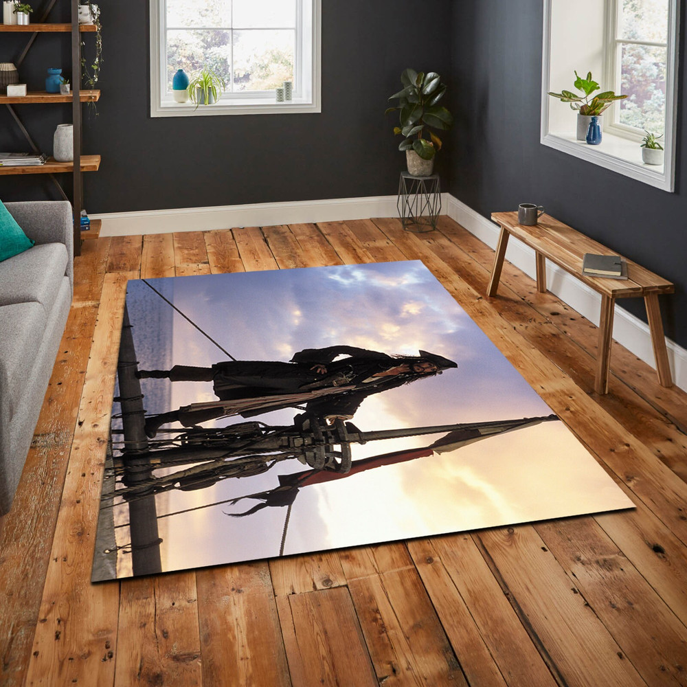 Captain Jack Sparrow Rug, Pirates of the Caribbean Theme Rug, Best Adventure Action Film Rug, Pirates of the Caribbean Black Pearl Rug.jpg