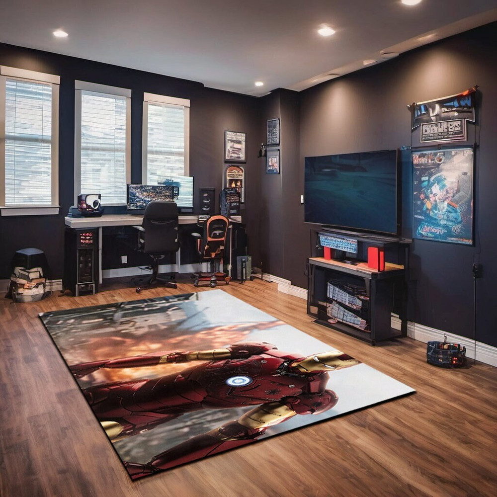 Iron Man Rug, Fantastic Hypebeast Marvel Super Hero Iron Man Rug for Game or Kids Room, Marvel Character Popular Cool Rug.jpg