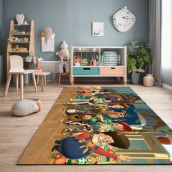 toy story cartoon character rug, for kids room, toy story natural rug, for kids, nursery area living room rug