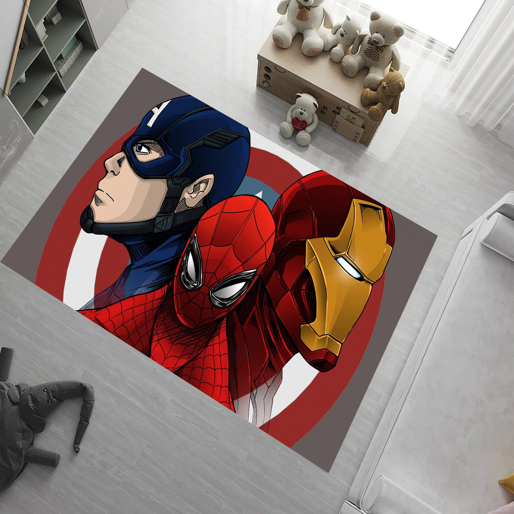 Spiderman Pattern Rug,Spiderman Rug,Cartoon Character Rug,Colorful Rug,Red Rug,Play Room Rug,Funny Rug,Kids Room Rug,Boys Rug,Area Rug.jpg