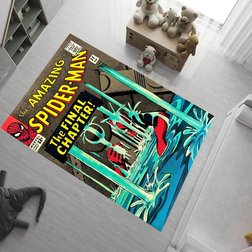 Spiderman Rug,Spider man Rug,Magazine Cover Rug,Spiderman Comic Rug,Modern Rug,Rugs For Living Room,Gift For Son,Personalized Gift,Gift Son.jpg