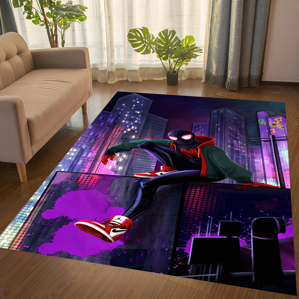 Spiderman Rug,Spiderman Pattern Rug,Sneakers Pattern Rug,Spiderman Area Rug,Spider Web,Cartoon Character Rug,Rugs For Kids Room Decor.jpg