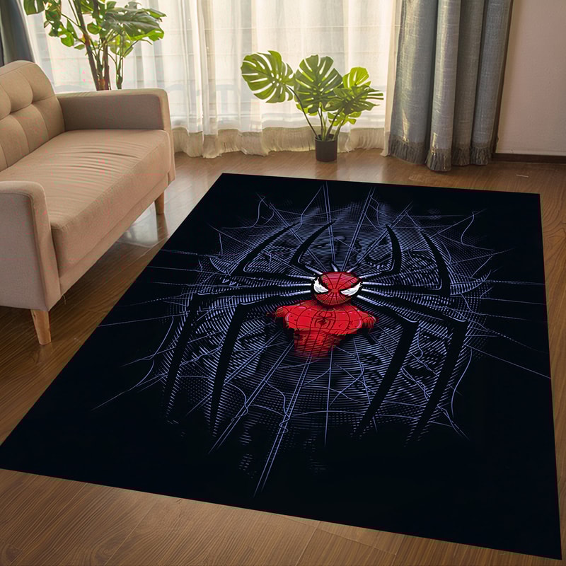 Spiderman Rug,Spiderman Pattern Rug,Spiderman Comic Rug,Spiderman Area Rug,Spider Web,Cool Character ,Cartoon Character Rugs.jpg