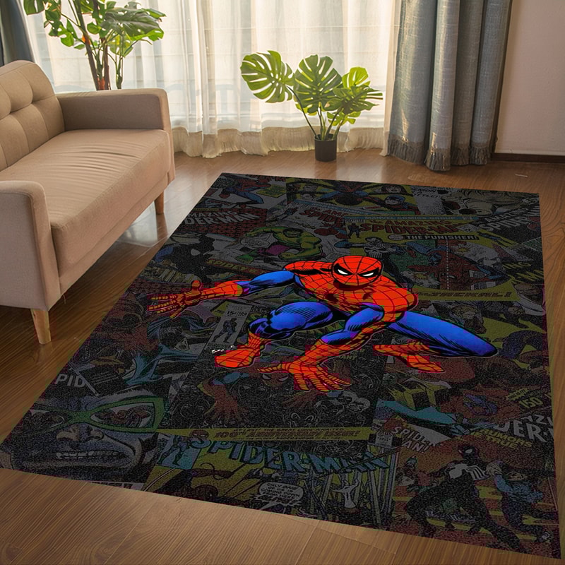 Spiderman Rug,Spiderman Pattern Rug,Spiderman Comic Rug,Spiderman Area Rug,Spiderman Web,Cool Character ,Cartoon Character Rugs.jpg