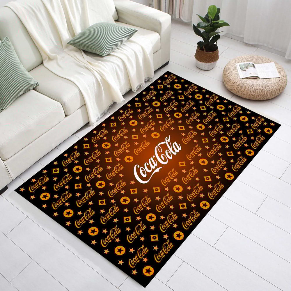 Coca Cola Rug,Coca Cola Written Rug,Modern Rug,Brown Rug,Black Rug,Living Room Rug,Kitchen Rug,Kitchen Decor,Bedroom Rug,Decorative Rug.jpg