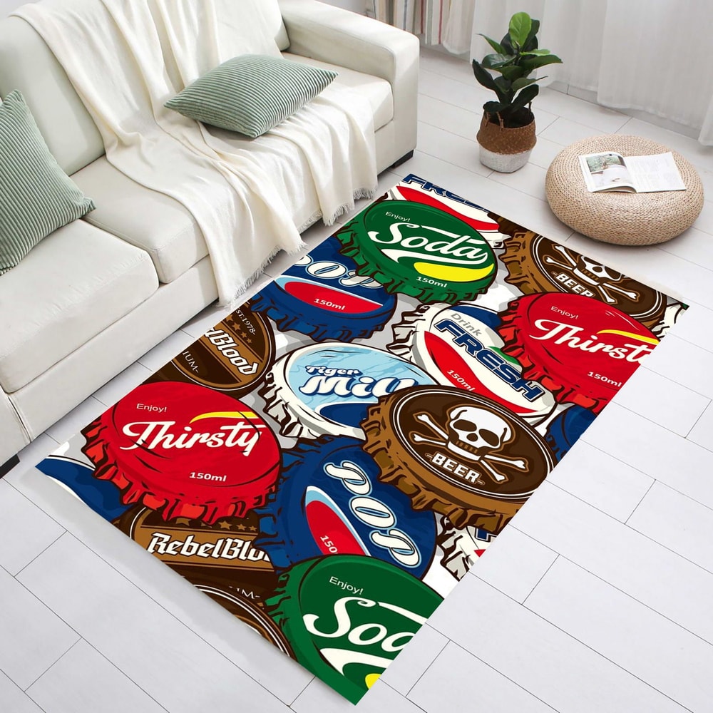 Caps Rug,Drink Caps Rug,Kitchen Rug,Cola Cap Rug,Drink Rug,Coke Caps Pattern Rug,Kids Room Rug,İnteresting Rug,Colourful Rug,Living Room Rug.jpg