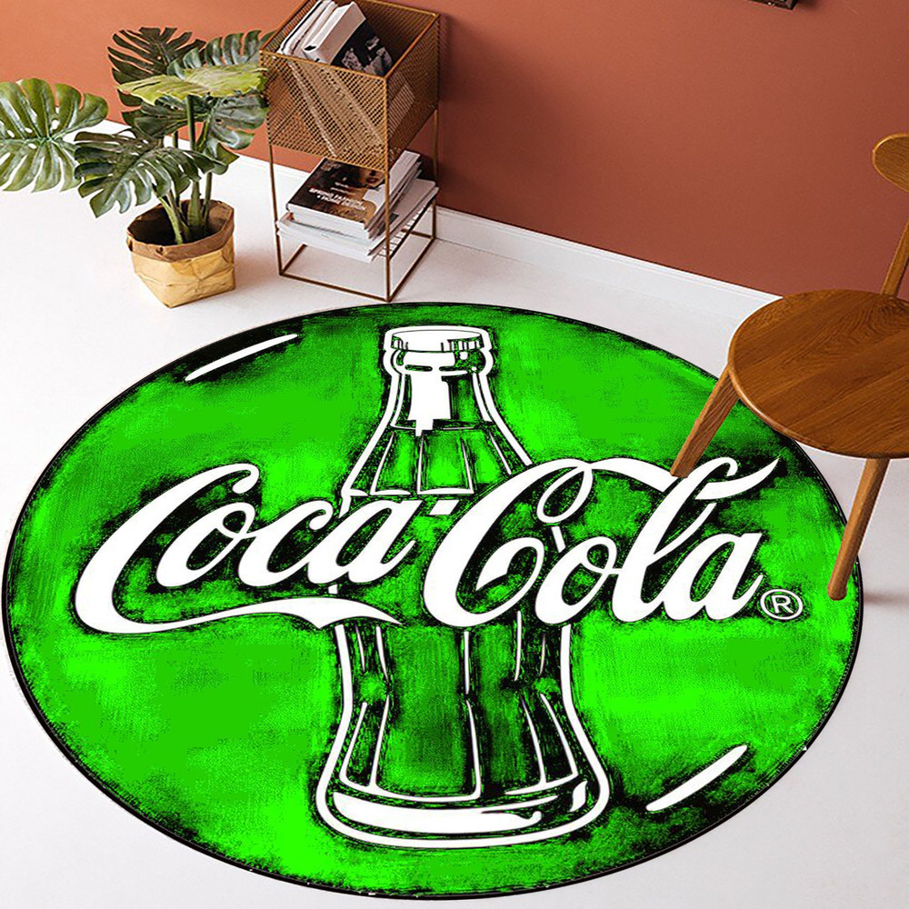 Coca Cola Rug,Cola Pattern Rug,Drink Coke Rug,Cola Written Rug,Retro Rug,Drink Rug,Round Rug,Green Rug,Red Area Rug,Kitchen Rug.jpg