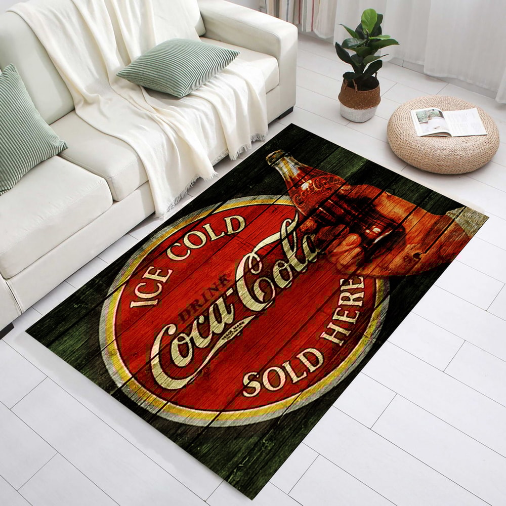 Coca Cola Rugs,,Cola Pattern Rugs,Drink Rugs,Coke Rugs,Nostalgic Rugs,Retro Rug,Coca Cola Written Rugs,Rugs for Living Room,Rugs For Kitchen.jpg