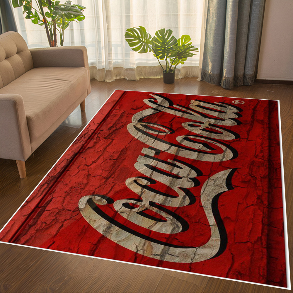 Coca Cola Rugs,Coke Rugs,Retro Rugs,Nostalgic Rugs,Rugs For Kitchen,Cola Written Rugs,Rugs For Living Room,Drink Pattern Rugs, Red Rugs.jpg