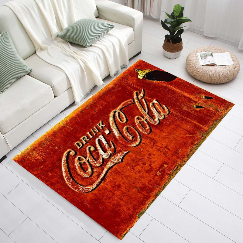 Coca Cola Rugs,Cola Written Rugs,Coke Rugs,Cola Bottle,Coke Cap Rugs,Drink Pattern Rugs,Red Rugs,Retro Rugs,Nostalgic Rugs,Kitchen Area Rug.jpg
