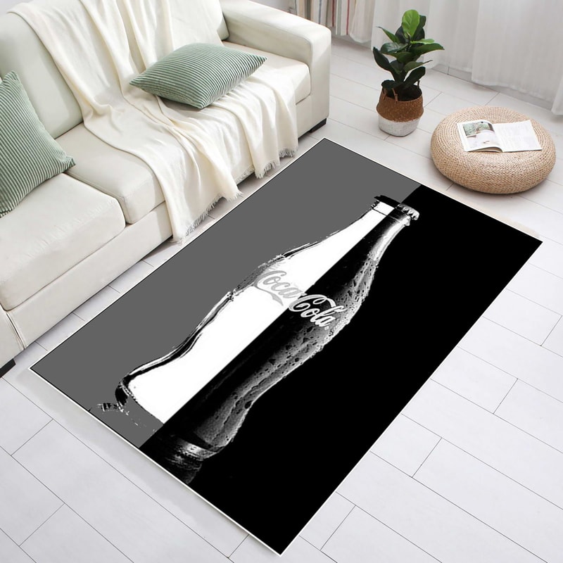 Coke Bottle Rug,Coca Cola Bottle,Coca Cola,Coca Cola Rugs,Black Rug,White Rug,,Cook Area Rugs,Gift Ideas,Retro Rug,Gift For Him.jpg