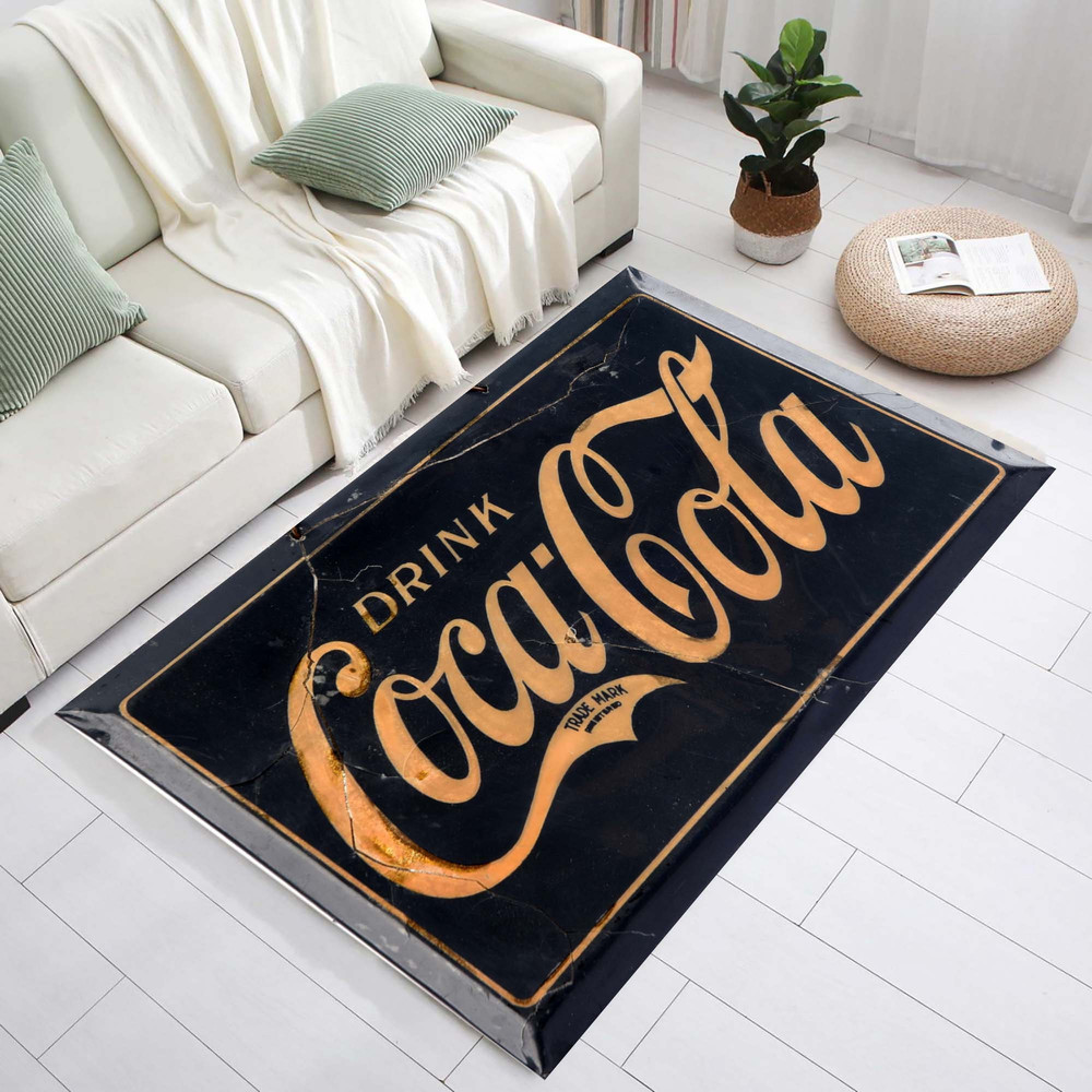 Retro Cocacola Rugs,Coca Cola Rugs,Kitchen Area Rugs,,Coke Rugs,Cola Bottle,Coke Cap Rugs,Nostalgic Rugs,Drink Pattern Rugs,.jpg