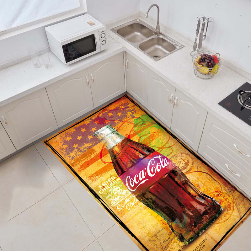 Retro Rugs,Nostalgic Rugs,American Rugs,Kitchen Decor,Coca Cola Rugs,Cola Written Rugs,Coke Rugs,Cola Bottle,Drink Pattern Rugs,Kitchen Rugs.jpg