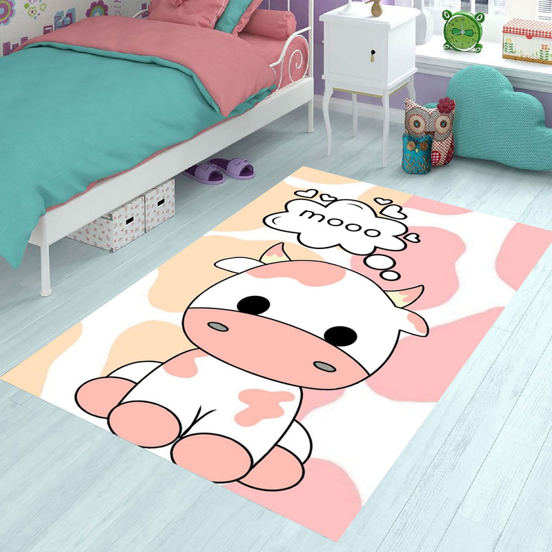 Baby Cow Rugs,Cow Pattern Rugs,Cute Girl Baby,Baby Room Rug,Colorful Rug,Rugs For Bedroom,Kidsroom Rugs,Baby Room Decor,Gift For Kids.jpg