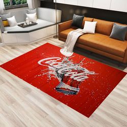 coca cola pattern rug, cola bottle, coca cola rug, coke bottle rug, coke rug, rugs for living room, kitchen rug