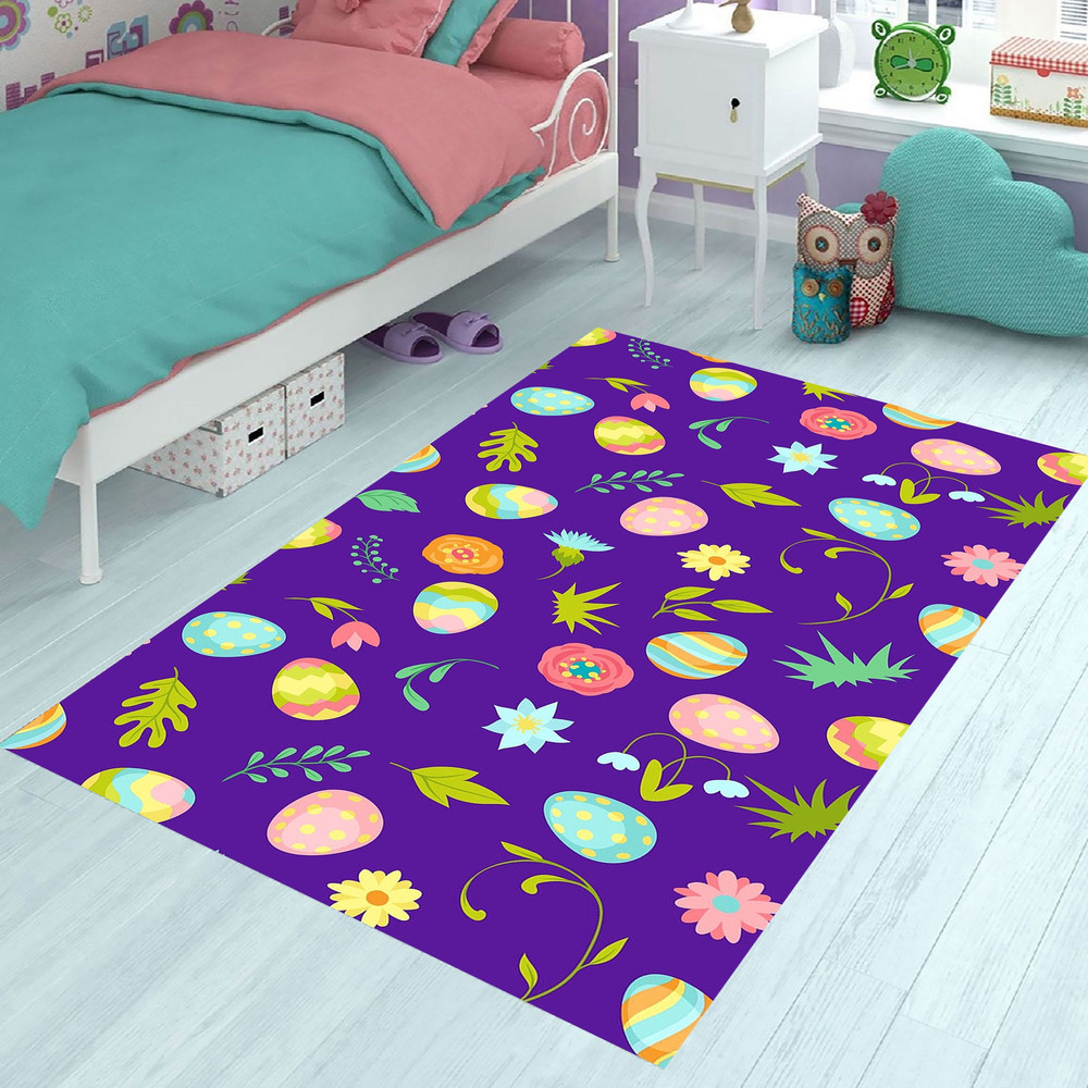 Egg Pattern Rug,Floral Rug,Baby Play Mat,Baby Shower Gift,Baby Room Decor,Rugs For Kids,Area Rug,Kids Room Rug,Gift For Birthday,Custom Rug.jpg