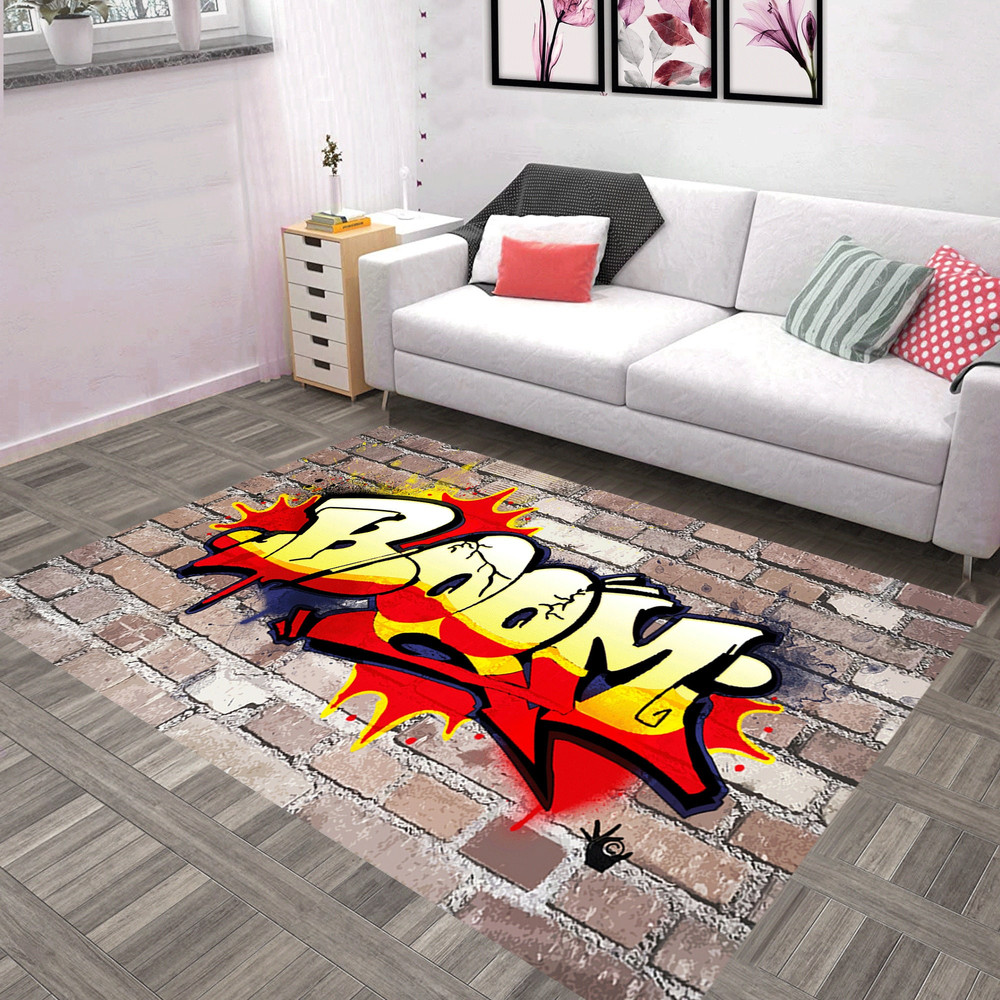 Graffiti Rug,Rectangular Version,Non-Slip Rug,graduation gift,Different Sizes, Modern Rug, Home Decoration,Rug,Themed Rug4.jpg