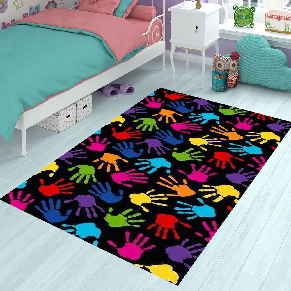 Kids Hands Pattern Rug,Kids Play Mat,Rugs For Kids,Area Rug,Kids Room Rug,Gift For Birthday,Custom Rug,Durable Rug,Washable Rug.jpg