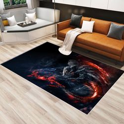 monster pattern rug, scary rug, animal pattern rug, , rugs for living room, rug for bedroom, gift for him, horror decor,