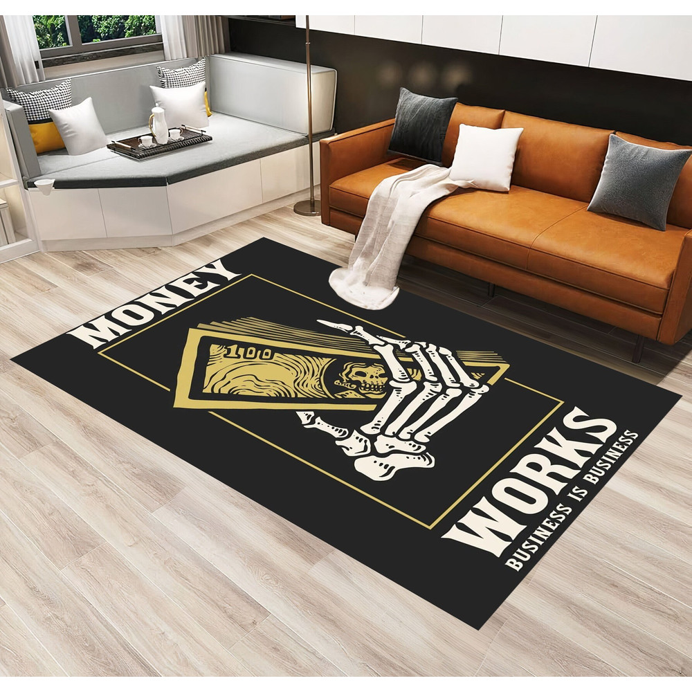 Skeleton Hand Pattern Rug,Dollar Pattern Rug,Scary Rug,Movie Room Rug,Skeleton rug,Rugs For Living Room,Gift For Him,Horror Decor.jpg