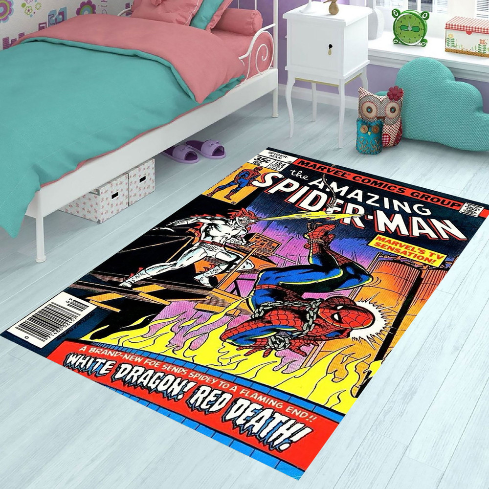 Spiderman Rug,Magazine Cover Rug,Cartoon Character Rug,Spider man Rug,Spiderman Comic,Chield Rug,Cartoon Cover Rug,Movie rug,gift for him 1.jpg