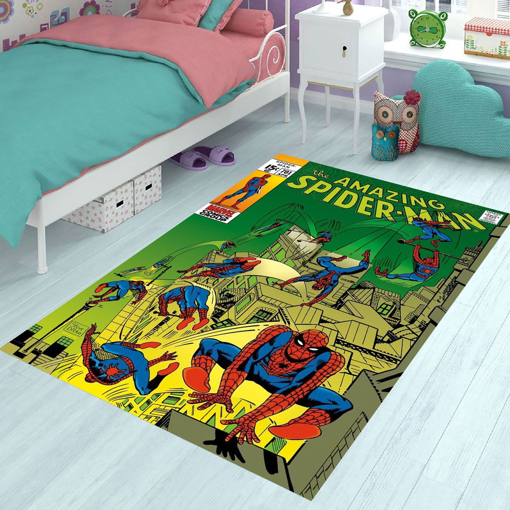 Spiderman Rug,Magazine Cover Rug,Cartoon Character Rug,Spider man Rug,Spiderman Comic,Chield Rug,Cartoon Cover Rug,Movie rug,gift for him 2.jpg