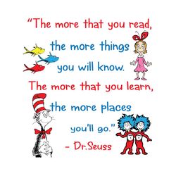 the more that you read dr seuss svg, dr seuss svg, cat in the hat svg, thing 1 thing 2 svg, dr seuss quotes,dr seuss png