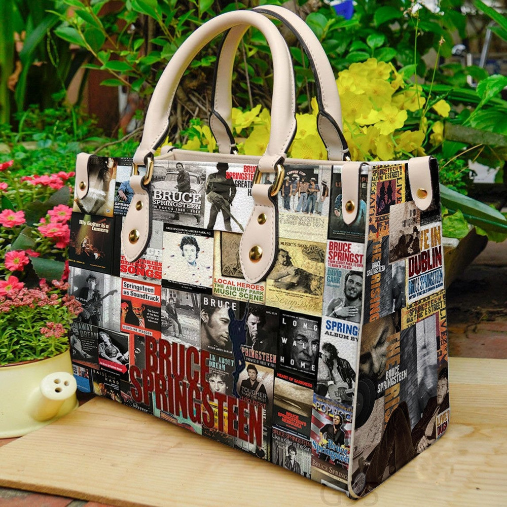 Bruce Springsteen Leather Handbag,Travel handbag,Teacher Handbag,Gift for fan,Handmade Bag,Custom Bag,Vintage Bags,Woman Shoulder.jpg