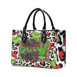 grinch christmas collection handbag, leather christmas handbag, grinch women bag